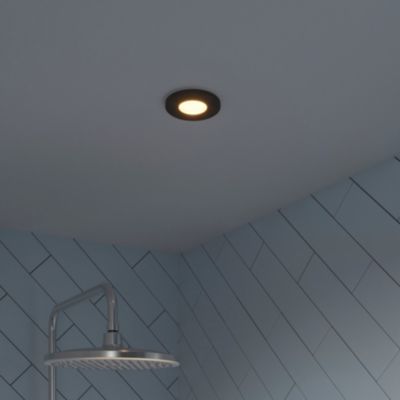 Spot encastrable Hades GU5.3 blanc chaud IP65 345lm 4.4W Ø8xH.8.2cm noir GoodHome