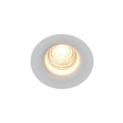 Spot encastrable Hobson LED intégrée blanc chaud IP20 dimmable 450lm 6.1W Ø8.8xH.5.3cm blanc GoodHome