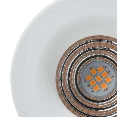 Spot encastrable Hobson LED intégrée blanc chaud IP20 dimmable 450lm 6.1W Ø8.8xH.5.3cm blanc GoodHome