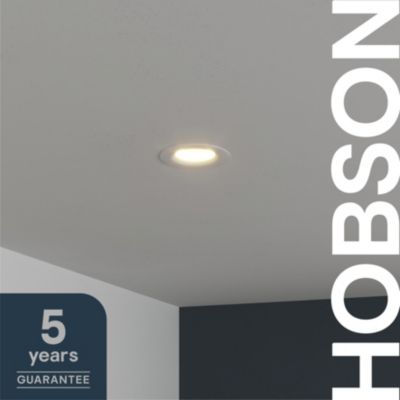 Spot encastrable Hobson LED intégrée blanc chaud IP20 dimmable 450lm 6.1W Ø8.8xH.5.3cm blanc GoodHome