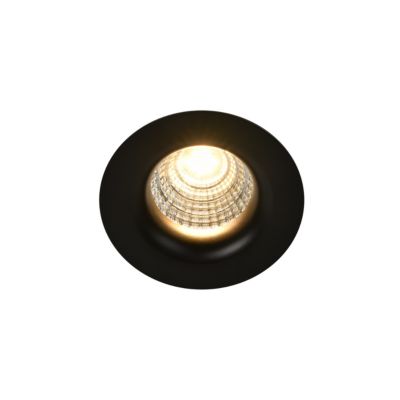Spot encastrable Hobson LED intégrée blanc chaud IP20 dimmable 450lm 6.1W Ø8.8xH.5.3cm noir GoodHome