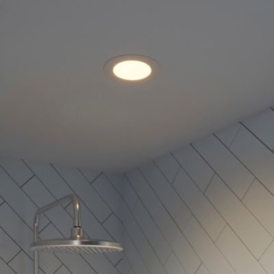 Spot encastrable Karluk LED intégrée variation de blancs IP65 600lm 6.5W Ø8xH.2,4cm blanc GoodHome