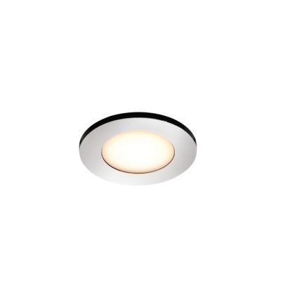 Spot encastrable Leavitt LED intégrée blanc chaud IP44 300lm 4.5W Ø8.5xH.4.7cm chrome GoodHome