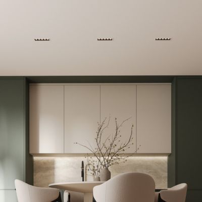Spot encastrable LED 3000K blanc Solar 5 pour éclairage plafond discret salon couloir 10W