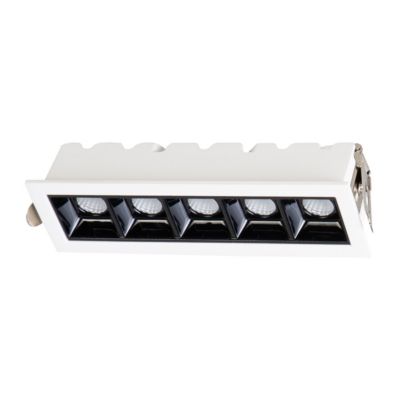 Spot encastrable LED 3000K blanc Solar 5 pour éclairage plafond discret salon couloir 10W