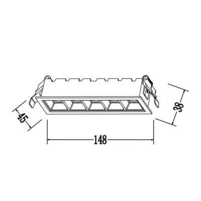 Spot encastrable LED 3000K blanc Solar 5 pour éclairage plafond discret salon couloir 10W