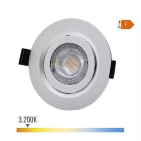 Spot Encastrable LED 9W 806lm (72W) Rond Chrome - Blanc Chaud 3200K