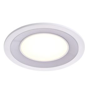 Spot encastrable LED intégrée Ø15cm 800lm IP20 blanc chaud Nordlux blanc
