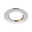 Spot encastrable LED intégrée Colours Etana IP65 métal chromé mat Ø8,5 cm