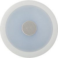 Spot encastrable LED intégrée Colours Pyrros IP44 blanc Ø22 cm