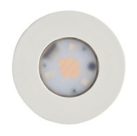 Spot encastrable LED intégrée Veezio IP65 blanc RVB Ø8,5 cm