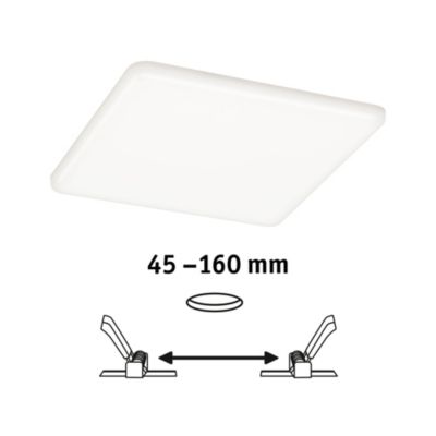 Spot encastrable LED IP44 17,5W blanc neutre 1950lm L.18,5 x l.18,5cm Paulmann, Veluna Varifit