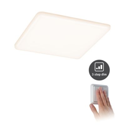 Spot encastrable LED IP44 17W blanc chaud 1900lm L.18,5 x l.18,5 cm Paulmann, Veluna Varifit