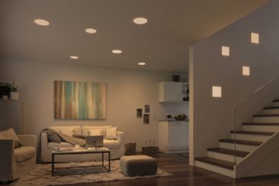 Spot encastrable LED IP44 17W blanc chaud 1900lm L.18,5 x l.18,5 cm Paulmann, Veluna Varifit