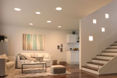 Spot encastrable LED IP44 17W blanc chaud 1900lm L.18,5 x l.18,5 cm Paulmann, Veluna Varifit