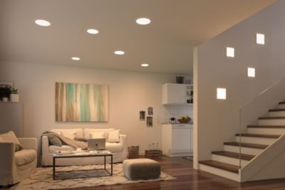 Spot encastrable LED IP44 17W blanc chaud 1900lm L.18,5 x l.18,5 cm Paulmann, Veluna Varifit