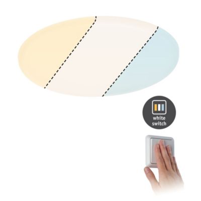 Spot encastrable LED IP44 21W blanc froid et blanc chaud 1900lm ⌀21,5 cm Paulmann, Veluna Varifit
