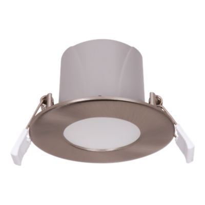 Spot encastrable LED IP65 3,3W aluminium brossé 450lm Ø8,5cm GoodHome, Bolivar