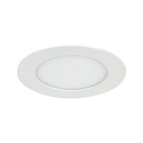 Spot encastrable Octave LED intégrée blanc neutre IP20 380lm 4,5W Ø12xH.2,4cm blanc GoodHome