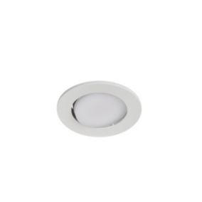 Spot encastrable Quimby LED intégrée blanc chaud IP20 dimmable 350lm 5.5W Ø8.5xH.5.2cm blanc GoodHome
