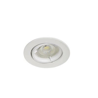 Spot encastrable Salk GU10 blanc neutre IP20 450lm 4.9W Ø8.5xH.9.4cm blanc GoodHome