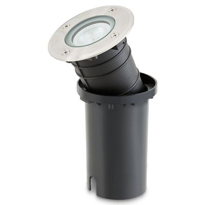 Spot encastrable terrasse et sol Blooma Nashua IP65 & IP67 chrome H.14,5 cm