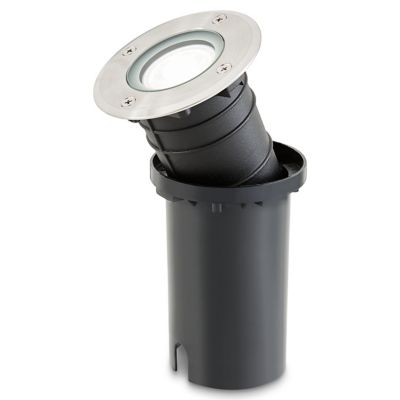 Spot encastrable terrasse et sol Blooma Nashua IP65 & IP67 chrome H.14,5 cm