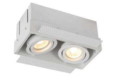 Spot encastrable TRIMLESS en aluminium avec 2xGU10 - Blanc - Lucide