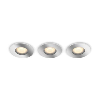 Spot encastré dimmable Bluetooth Philips Hue IP44 Rond GU10 350lm 5W multicolore