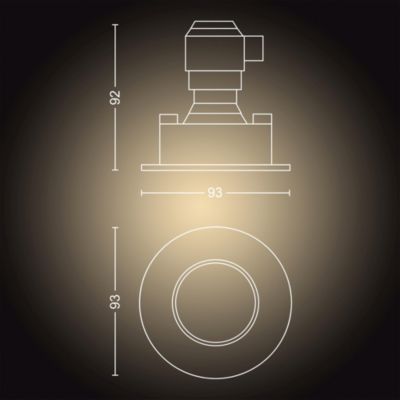 Spot encastré dimmable Bluetooth Philips Hue IP44 Rond GU10 350lm 5W multicolore
