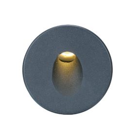 Spot LED 3W Encastrable Mural Rond Noir IP44 R1 CCT