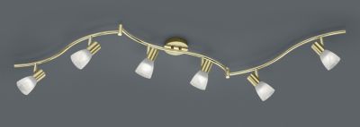 Spot Led 6x E14 4,9W 3000K 470Lm Laiton mat et verre albâtre - Trio - Levisto