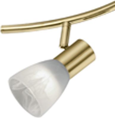 Spot Led 6x E14 4,9W 3000K 470Lm Laiton mat et verre albâtre - Trio - Levisto