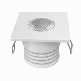 Spot LED Carré blanc Encastrable Compact 4W 12V équivalent 30W - Blanc Naturel 4000K