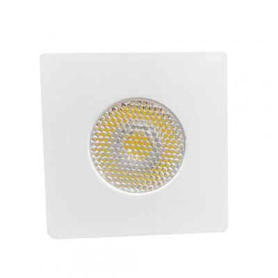 Spot LED Carré blanc Encastrable Compact 4W 12V équivalent 30W - Blanc Naturel 4000K