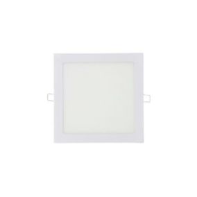 Spot LED carré EDM - 22cm - 20W - 1500lm - 6400K - Cadre blanc - 31582