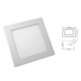 Spot Led Carré Encastrable Extra Plat 12w Blanc Froid 6000k encastrement 155 x 155