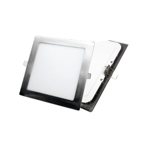 Spot Led Carré Encastrable Extra Plat 18w Blanc Neutre 4000k INOX encastrement 205 x 205