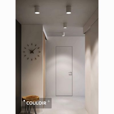 Spot LED en Saillie Orientable 20W CCT(3000K - 4000K - 6500K), rotatif à 360 degrés - Blanc