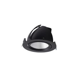 Spot LED Encastrable 33W 3670lm IP20 Noir 190mm - Blanc Naturel 4000K