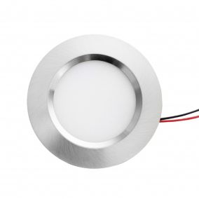 Spot LED Encastrable 55mm Compact Aluminium Brossé 3W DC12V équivalent 25W - Blanc Naturel 4000K