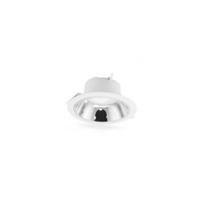 Spot LED Encastrable AC220/240V 15W 1360lm 38 IP20 Blanc/Argenté 150mm - Blanc du Jour 6000K perçage 120mm