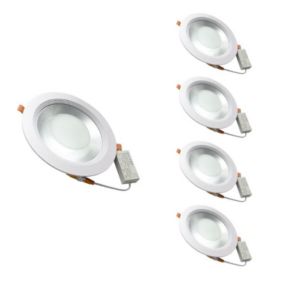 Spot LED Encastrable COB Rond 30W 225mm (Pack de 5) - Blanc Chaud 2300K - 3500K - SILAMP