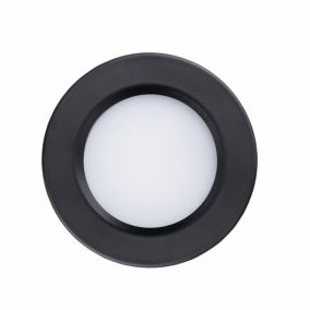 Spot LED Encastrable Compact 55mm Noir 3W DC12V équivalent 25W - Blanc du Jour 6000K