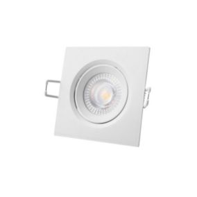 Spot LED encastrable EDM - 5W - 380lm - 4000K - Cadre blanc - 31633