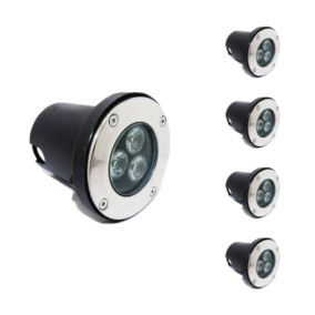 Spot LED Encastrable Extérieur IP65 220V Sol 3W 80degrés (Lot de 5) - Blanc Chaud 2300K - 3500K - SILAMP