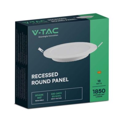 Spot LED Encastrable Rond 18W 1980lm 6500K 220mm Blanc