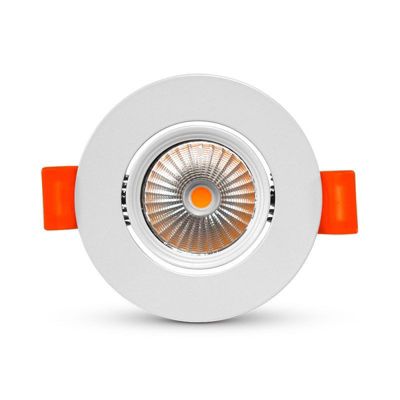 Spot LED Encastrable Rond - 5W 3000K - Blanc - 68mm - Orientable