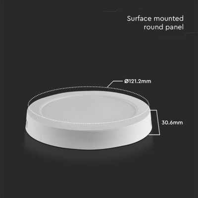 Spot LED Encastrable Rond - 6W - 3000K Blanc Chaud - 121mm - IP20