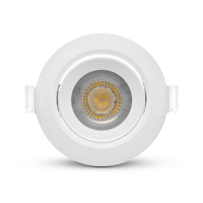 Spot LED Encastrable Rond - 7W - 4000K - Blanc - 90mm - Orientable